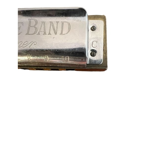 Vintage Marine Band M Hohner Harmonica Silver Germany Key C A440 - Picture 11 of 12